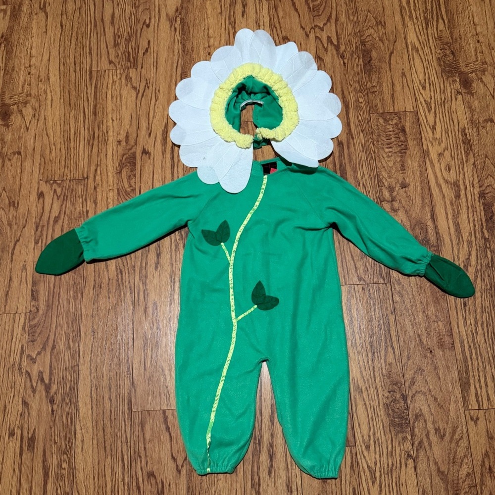 Living Fiction Flower Costume Green Daisy Stem Leaf Toddler 2-4T